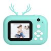 Kids Instant Print Camera 2.4in Digital Zero Ink Selfie Camera 1080P HD Video Recorder Toddler Camera with Dual Lens 3 Roll Print Papers Cute Stickers