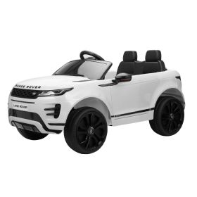 12V Land Rover Licensed Vehicle, Kids Ride On Car with 2.4G RC, 4 Spring-Suspension Wheels, LED Lights, Music, Electric Vehicle Toy for Boys Girls, 3-