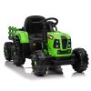 Ride on Tractor with Trailer,12V Battery Powered Electric Tractor Toy w/Remote Control,electric car for kids,Three speed adjustable,Power display, USB