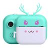 Kids Instant Print Camera 2.4in Digital Zero Ink Selfie Camera 1080P HD Video Recorder Toddler Camera with Dual Lens 3 Roll Print Papers Cute Stickers