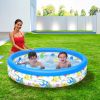 48x10In Inflatable Swimming Pool Blow Up Family Pool For 2 Kids Foldable Swim Ball Pool Center