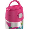 Thermos Funtainer 12 Ounce Stainless Steel Vacuum Insulated Kids Straw Bottle Trolls