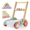 ROBUD Wooden Baby Walker Push Toy Adjustable Speed Learning for 10 Months +