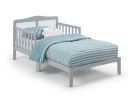 Birdie Toddler Bed Light Gray/White