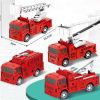 New Children 'S Mini Four Pull Back Car Ladder Fire Fighting Toy Car Model Four-Piece Set