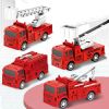 New Children 'S Mini Four Pull Back Car Ladder Fire Fighting Toy Car Model Four-Piece Set