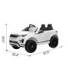 12V Land Rover Licensed Vehicle, Kids Ride On Car with 2.4G RC, 4 Spring-Suspension Wheels, LED Lights, Music, Electric Vehicle Toy for Boys Girls, 3-