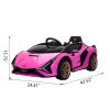 12V Electric Powered Kids Ride on Car Toy - pink