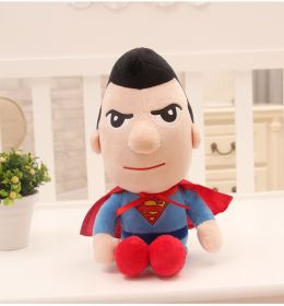 Disney Anime Plush Toy Spiderman Doll Marvel Avengers Soft Dress Hero Captain America Iron Man Christmas Gift (Color: Superman, Height: 27cm)