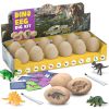 Dinosaur Eggs - Dino Egg Dig Kit Dinosaur Toys for Kids; Easter Eggs Excavation Discover 12 Surprise Dinosaurs; Archaeology Science Kit STEM Party Gif