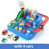 Kids Race Track Toys For Boy Car Adventure Toy For 3 4 5 6 7 Years Old Boys Girls; Puzzle Rail Car; City Rescue Playsets Magnet Toys W/ 4 Mini Cars; P