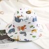 Baby Boy Cartoon Animal & Cactus Pattern Sunshade Bowl Hats