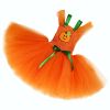 Children's Halloween Pumpkin Tutu Dress With 3-Pieces Jewelry